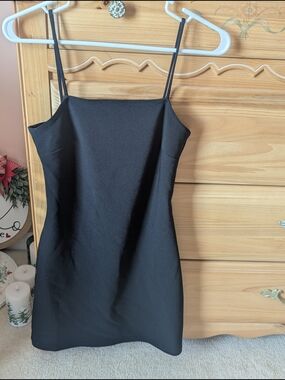 Collection B Black Spaghetti Strap Mini Dress